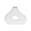 GloboStar® Artificial Garden HORIZON 21253 Διακοσμητικό Κεραμικό Βάζo Λευκό Π18 x Μ6 x Υ15 cm
