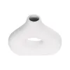 GloboStar® Artificial Garden HORIZON 21253 Διακοσμητικό Κεραμικό Βάζo Λευκό Π18 x Μ6 x Υ15 cm