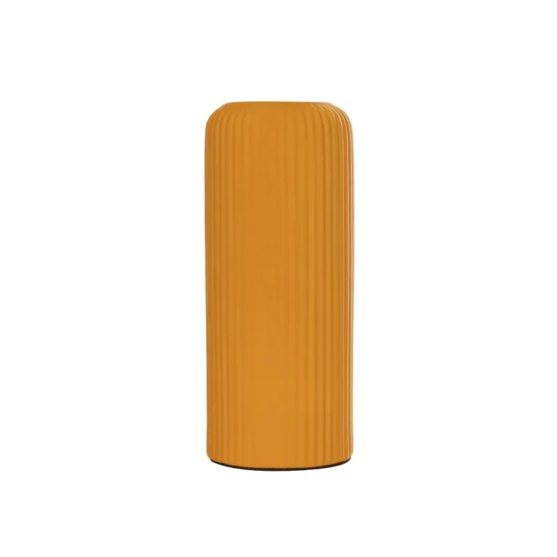 GloboStar® Artificial Garden CANGUU 21255 Διακοσμητικό Κεραμικό Βάζo Πορτοκαλί Π11 x Μ11 x Υ26 cm GloboStar® Artificial Garden CANGUU 21255 Διακοσμητικό Κεραμικό Βάζo Πορτοκαλί Π11 x Μ11 x Υ26 cm