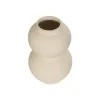 GloboStar® Artificial Garden PEARL 21265 Διακοσμητικό Κεραμικό Βάζo Μπεζ Π13 x Μ13 x Υ21cm