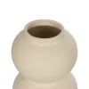 GloboStar® Artificial Garden PEARL 21265 Διακοσμητικό Κεραμικό Βάζo Μπεζ Π13 x Μ13 x Υ21cm