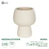GloboStar® Artificial Garden MOREA 21270 Διακοσμητικό Κεραμικό Βάζo Μπεζ Π17 x Μ17 x Υ20cm