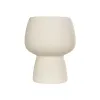 GloboStar® Artificial Garden MOREA 21270 Διακοσμητικό Κεραμικό Βάζo Μπεζ Π17 x Μ17 x Υ20cm