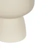 GloboStar® Artificial Garden MOREA 21270 Διακοσμητικό Κεραμικό Βάζo Μπεζ Π17 x Μ17 x Υ20cm
