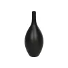 GloboStar® Artificial Garden OLRANDO 21273 Διακοσμητικό Κεραμικό Βάζo Μαύρο Π8 x Μ8 x Υ20cm