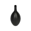 GloboStar® Artificial Garden OLRANDO 21273 Διακοσμητικό Κεραμικό Βάζo Μαύρο Π8 x Μ8 x Υ20cm