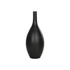 GloboStar® Artificial Garden OLRANDO 21273 Διακοσμητικό Κεραμικό Βάζo Μαύρο Π8 x Μ8 x Υ20cm