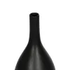 GloboStar® Artificial Garden OLRANDO 21273 Διακοσμητικό Κεραμικό Βάζo Μαύρο Π8 x Μ8 x Υ20cm
