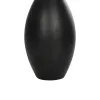 GloboStar® Artificial Garden OLRANDO 21273 Διακοσμητικό Κεραμικό Βάζo Μαύρο Π8 x Μ8 x Υ20cm
