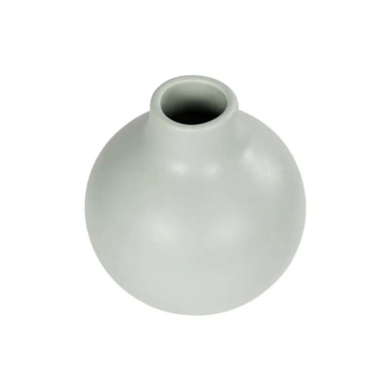 GloboStar® Artificial Garden EMERALD 21279 Διακοσμητικό Κεραμικό Βάζo Τιρκουάζ Π12 x Μ12 x Υ14cm