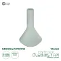 GloboStar® Artificial Garden TANAH 21282 Διακοσμητικό Κεραμικό Βάζo Γκρι Π13 x Μ13 x Υ20cm