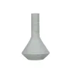 GloboStar® Artificial Garden TANAH 21282 Διακοσμητικό Κεραμικό Βάζo Γκρι Π13 x Μ13 x Υ20cm