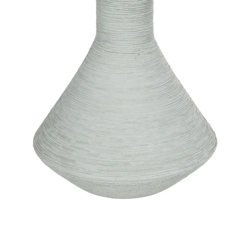 GloboStar® Artificial Garden TANAH 21282 Διακοσμητικό Κεραμικό Βάζo Γκρι Π13 x Μ13 x Υ20cm