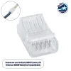 GLOBOSTAR® STRIPCON 70757 Ταχυσύνδεσμος για RGBW Ταινία LED 12mm σε 5 Καλώδια IP20 - Διάφανο - Μ2.5 x Π1.5 x Υ1cm
