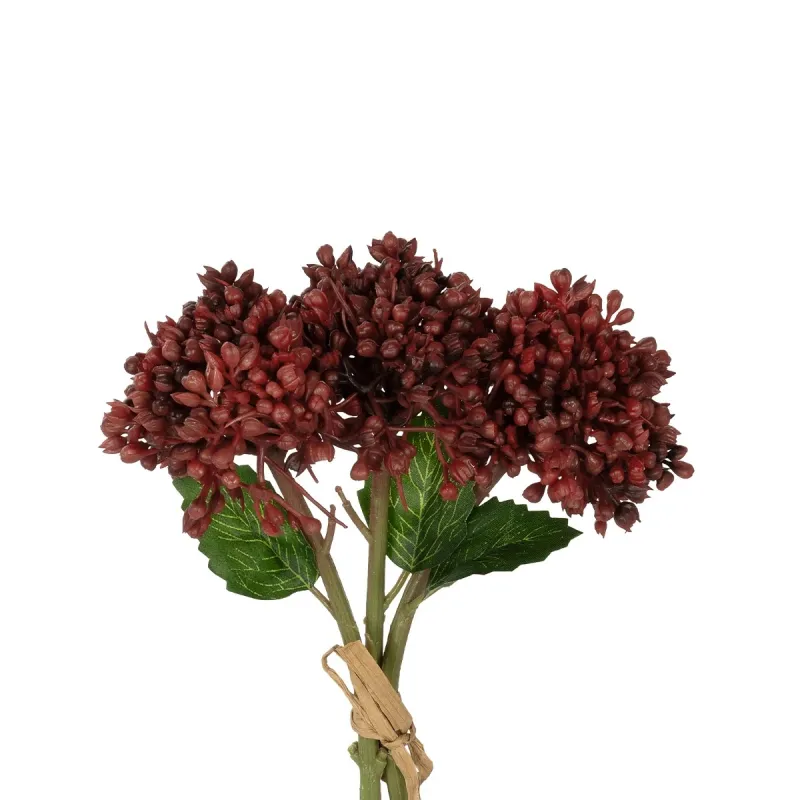 GloboStar® Artificial Garden RED HYACINTH BOUQUET 21353 Τεχνητό Διακοσμητικό Μπουκέτο Κόκκινος Υάκυνθος Y30cm