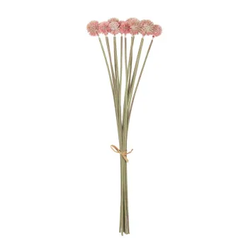 GloboStar® Artificial Garden PINK DANDELION BOUQET 21359 Τεχνητό Διακοσμητικό Ταραξάκο Μπουκέτο Y54cm