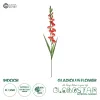 GloboStar® Artificial Garden RED GLADIOLUS FLOWER BRANCH 21396 Τεχνητό Διακοσμητικό Κλαδί Γλαδιόλα Y116cm