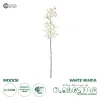 GloboStar® Artificial Garden WHITE VANDA ORCHID BRANCH 21409 Τεχνητό Διακοσμητικό Κλαδί Λευκή Ορχιδέα Y82cm