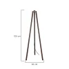 GLOBOSTAR® TRIPOD 203-0257 Μοντέρνο Επιδαπέδιο Φωτιστικό με Ντουί 1 x E27 AC 220-240V IP20 - Καφέ - Μ38 x Π38 x Υ120cm