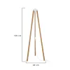 GLOBOSTAR® TRIPOD 203-0260 Μοντέρνο Επιδαπέδιο Φωτιστικό με Ντουί 1 x E27 AC 220-240V IP20 - Μπεζ - Μ38 x Π38 x Υ120cm