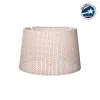 GloboStar® COVER 203-0263 Μοντέρνο Φωτιστικό Καπέλο Μπέζ Διάτρητο Ύφασμα για Ντουί E27- Μ38 x Π38 x Υ24cm