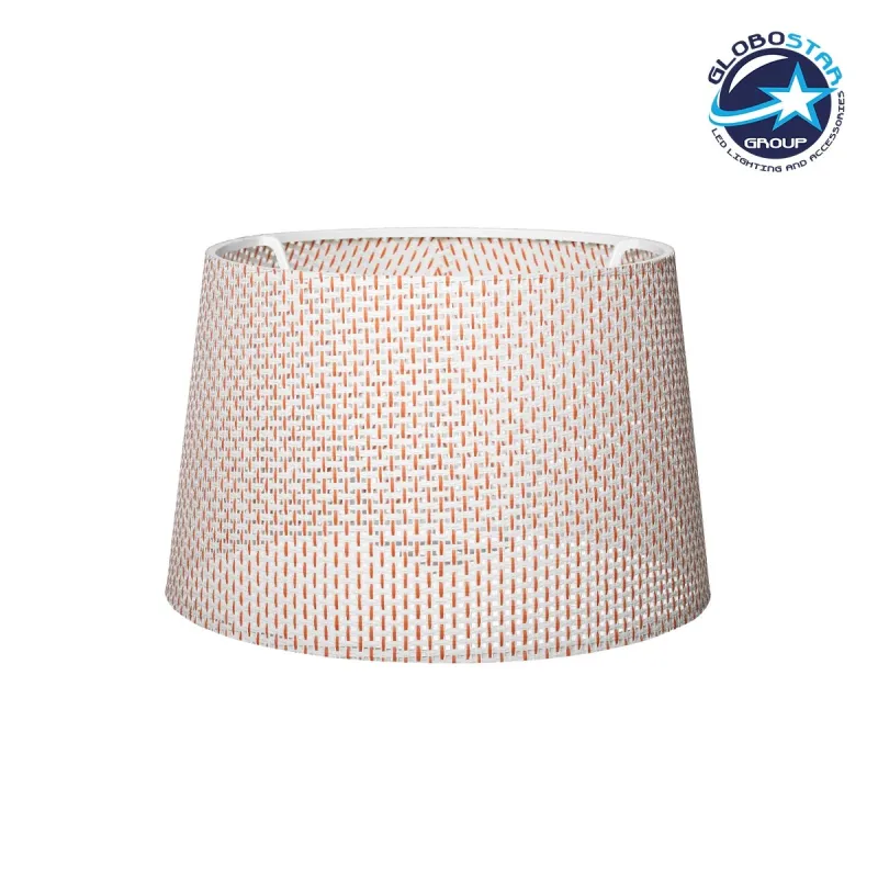 GloboStar® COVER 203-0263 Μοντέρνο Φωτιστικό Καπέλο Μπέζ Διάτρητο Ύφασμα για Ντουί E27- Μ38 x Π38 x Υ24cm