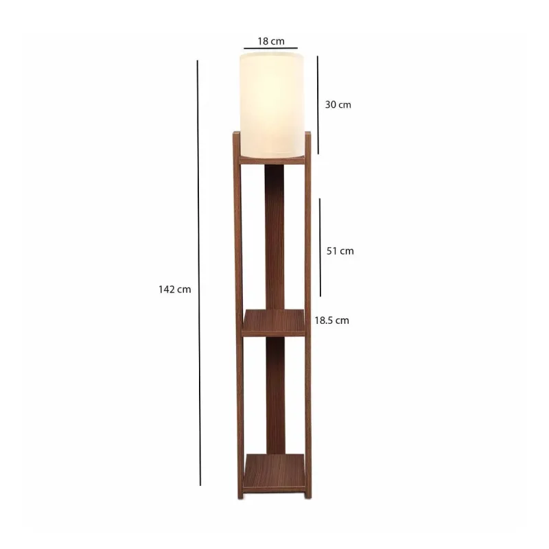 GLOBOSTAR® VENTORA 204-0125 Μοντέρνο Επιδαπέδιο Φωτιστικό με Ντουί 1 x E27 AC 220-240V IP20 - Καφέ & Μπεζ - Μ20 x Π20 x Υ142cm GLOBOSTAR® VENTORA 204-0125 Μοντέρνο Επιδαπέδιο Φωτιστικό με Ντουί 1 x E27 AC 220-240V IP20 - Καφέ & Μπεζ - Μ20 x Π20 x Υ142cm