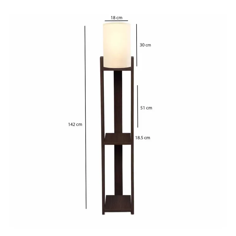 GLOBOSTAR® VENTORA 204-0126 Μοντέρνο Επιδαπέδιο Φωτιστικό με Ντουί 1 x E27 AC 220-240V IP20 - Καφέ & Μπεζ - Μ20 x Π20 x Υ142cm GLOBOSTAR® VENTORA 204-0126 Μοντέρνο Επιδαπέδιο Φωτιστικό με Ντουί 1 x E27 AC 220-240V IP20 - Καφέ & Μπεζ - Μ20 x Π20 x Υ142cm