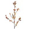 GloboStar® Artificial Garden ORANGE BERRIES FRUIT BRANCH 21443 Τεχνητό Διακοσμητικό Κλαδί Πορτοκαλί Γκί Y94cm