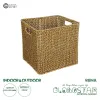 GloboStar® Artificial Garden SIENA 21497 Διακοσμητικό Πλεκτό Καλάθι - Κασπώ Γλάστρα - Flower Pot Μπεζ Μ32 x Π28 x Υ30cm