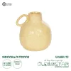 GloboStar® Artificial Garden SCHEELITE 21508 Διακοσμητικό Κεραμικό Βάζo Μπέζ Φ11 x Υ12 cm