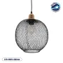 GLOBOSTAR® WIRE 201-0019 Μοντέρνο Κρεμαστό Φωτιστικό Οροφής με Ντουί 1 x E27 AC 220-240V IP20 - Μαύρο & Χρυσό - Μ25 x Π25 x Υ32cm