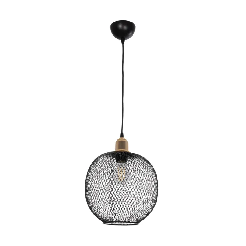 GLOBOSTAR® WIRE 201-0019 Μοντέρνο Κρεμαστό Φωτιστικό Οροφής με Ντουί 1 x E27 AC 220-240V IP20 - Μαύρο & Χρυσό - Μ25 x Π25 x Υ32cm GLOBOSTAR® WIRE 201-0019 Μοντέρνο Κρεμαστό Φωτιστικό Οροφής με Ντουί 1 x E27 AC 220-240V IP20 - Μαύρο & Χρυσό - Μ25 x Π25 x Υ32cm