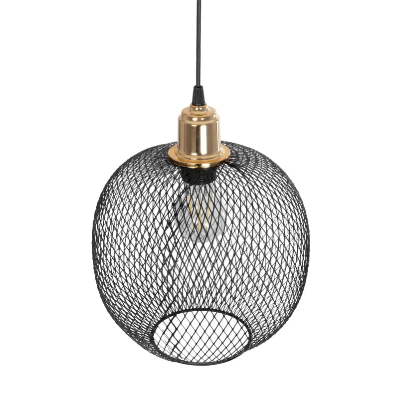 GLOBOSTAR® WIRE 201-0019 Μοντέρνο Κρεμαστό Φωτιστικό Οροφής με Ντουί 1 x E27 AC 220-240V IP20 - Μαύρο & Χρυσό - Μ25 x Π25 x Υ32cm GLOBOSTAR® WIRE 201-0019 Μοντέρνο Κρεμαστό Φωτιστικό Οροφής με Ντουί 1 x E27 AC 220-240V IP20 - Μαύρο & Χρυσό - Μ25 x Π25 x Υ32cm