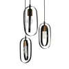 GLOBOSTAR® SPARKIO 201-0025 Vintage Κρεμαστό Φωτιστικό Οροφής με Ντουί 3 x E27 AC 220-240V IP20 - Μαύρο & Χάλκινο - Μ36 x Π36 x Υ62cm