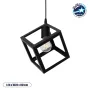 GLOBOSTAR® DISE 201-0049 Μοντέρνο Κρεμαστό Φωτιστικό Οροφής με Ντουί 1 x E27 AC 220-240V IP20 - Μαύρο - Μ28 x Π28 x Υ29cm
