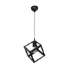 GLOBOSTAR® DISE 201-0049 Μοντέρνο Κρεμαστό Φωτιστικό Οροφής με Ντουί 1 x E27 AC 220-240V IP20 - Μαύρο - Μ28 x Π28 x Υ29cm