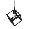 GLOBOSTAR® DISE 201-0049 Μοντέρνο Κρεμαστό Φωτιστικό Οροφής με Ντουί 1 x E27 AC 220-240V IP20 - Μαύρο - Μ28 x Π28 x Υ29cm