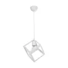 GLOBOSTAR® DISE 201-0052 Μοντέρνο Κρεμαστό Φωτιστικό Οροφής με Ντουί 1 x E27 AC 220-240V IP20 - Λευκό - Μ28 x Π28 x Υ31cm