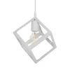 GLOBOSTAR® DISE 201-0052 Μοντέρνο Κρεμαστό Φωτιστικό Οροφής με Ντουί 1 x E27 AC 220-240V IP20 - Λευκό - Μ28 x Π28 x Υ31cm