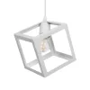 GLOBOSTAR® DISE 201-0052 Μοντέρνο Κρεμαστό Φωτιστικό Οροφής με Ντουί 1 x E27 AC 220-240V IP20 - Λευκό - Μ28 x Π28 x Υ31cm