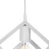 GLOBOSTAR® DISE 201-0052 Μοντέρνο Κρεμαστό Φωτιστικό Οροφής με Ντουί 1 x E27 AC 220-240V IP20 - Λευκό - Μ28 x Π28 x Υ31cm