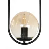 GLOBOSTAR® ZENITH 201-0093 Vintage Κρεμαστό Φωτιστικό Οροφής με Ντουί 1 x E27 AC 220-240V IP20 - Μαύρο & Μελί - Μ18 x Π15 x Υ38cm
