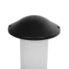 GloboStar® GARDENIO 203-0248 Μοντέρνο Επιδαπέδιο Φωτιστικό Κολωνάκι Κήπου Μονόφωτο 1 x E27 IP44 Μαύρο Πλαστικό - Μ17 x Π17 x Υ58cm