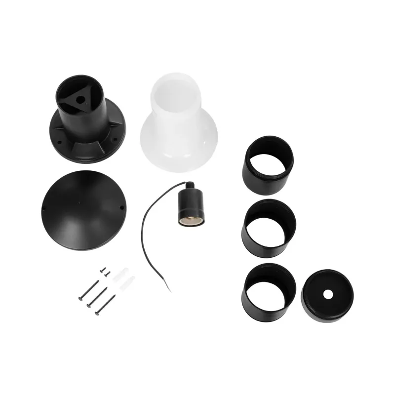 GloboStar® GARDENIO 203-0248 Μοντέρνο Επιδαπέδιο Φωτιστικό Κολωνάκι Κήπου Μονόφωτο 1 x E27 IP44 Μαύρο Πλαστικό - Μ17 x Π17 x Υ58cm