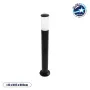 GloboStar® GARDENIO 203-0250 Μοντέρνο Επιδαπέδιο Φωτιστικό Κολωνάκι Κήπου Μονόφωτο 1 x E27 IP44 Μαύρο Πλαστικό - Μ15 x Π15 x Υ85cm