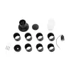 GloboStar® GARDENIO 203-0250 Μοντέρνο Επιδαπέδιο Φωτιστικό Κολωνάκι Κήπου Μονόφωτο 1 x E27 IP44 Μαύρο Πλαστικό - Μ15 x Π15 x Υ85cm
