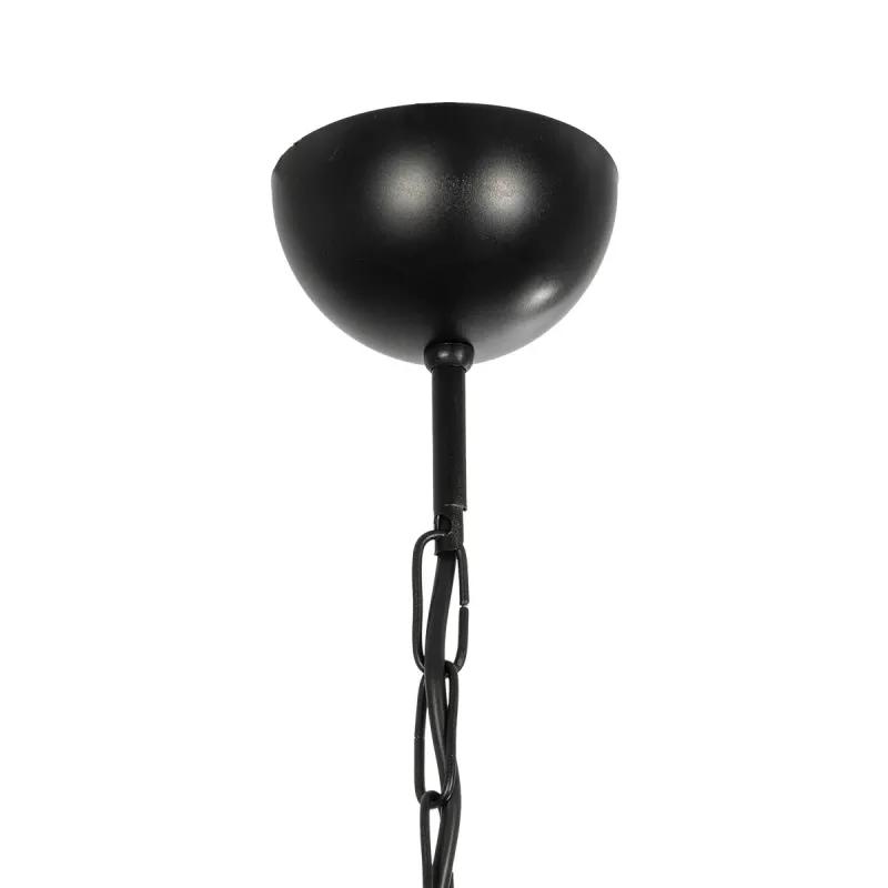 GLOBOSTAR® TRITON 203-0253 Vintage Κρεμαστό Φωτιστικό Οροφής με Ντουί 5 x E27 AC 220-240V IP20 - Μαύρο & Μπεζ - Μ50 x Π50 x Υ48cm