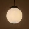 GLOBOSTAR® AGROS 61591 Μοντέρνο Κρεμαστό Φωτιστικό Οροφής με Ντουί 1 x E27 AC 220-240V Αδιάβροχο IP65 - Λευκό & Μαύρο - Μ20 x Π20 x Υ22cm