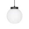 GLOBOSTAR® AGROS 61591 Μοντέρνο Κρεμαστό Φωτιστικό Οροφής με Ντουί 1 x E27 AC 220-240V Αδιάβροχο IP65 - Λευκό & Μαύρο - Μ20 x Π20 x Υ22cm